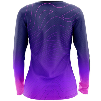160 GSM Birdseye Mesh performance women long Sleeve T-Shirt
