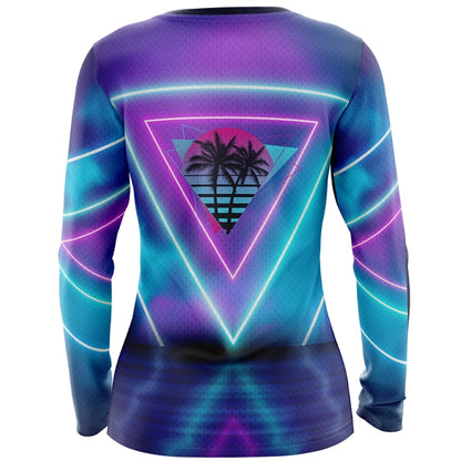 160 GSM Birdseye Mesh performance women long Sleeve T-Shirt