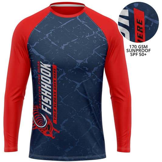 Unisex 170 GSM Sunproof SPF 50+ Long Sleeve Fishing T-Shirt