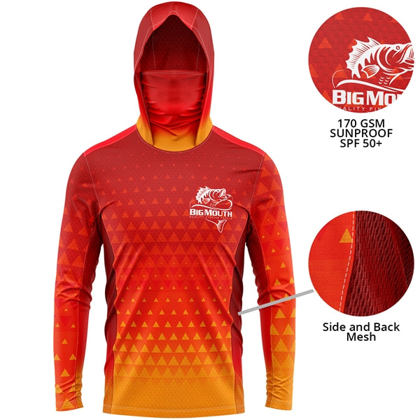 Unisex 170 GSM Sunproof SPF 50+ Fishing Long Hoodie T-shirt