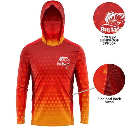 Unisex 170 GSM Sunproof SPF 50+ Fishing Long Hoodie T-shirt