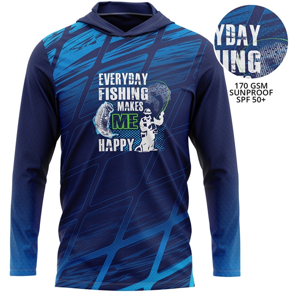 Unisex 170 GSM Sunproof SPF 50+  Long Sleeve T Shirt Hoodie