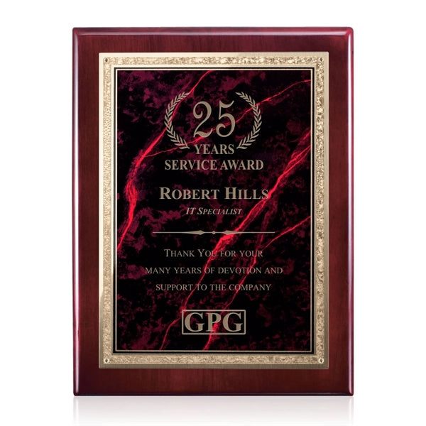 Gemstone Rosewood Plaque - Rosewood/Garnetine
