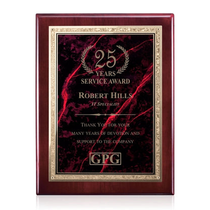 Gemstone Rosewood Plaque - Rosewood/Garnetine