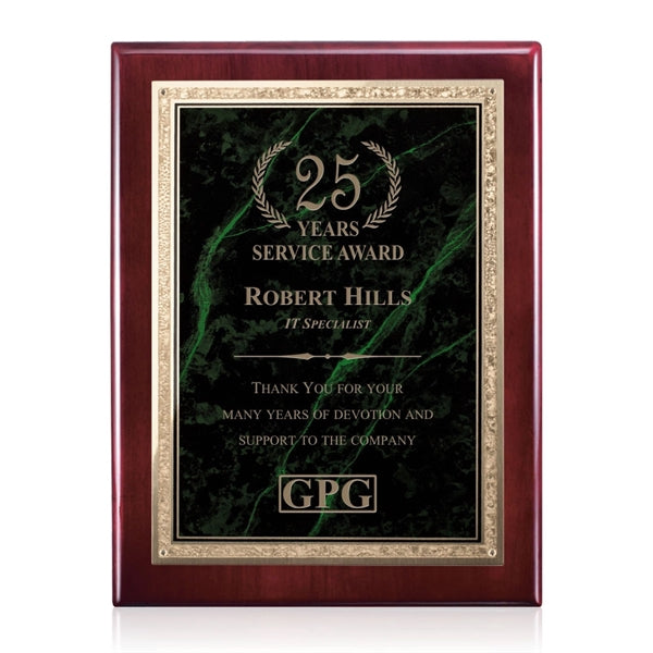 Gemstone Rosewood Plaque - Rosewood/Verdi