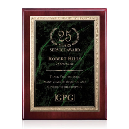 Gemstone Rosewood Plaque - Rosewood/Verdi