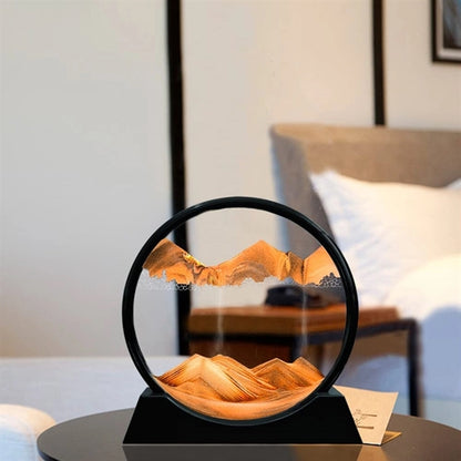 7Inch Moving Sand Art Picture,Glass 3D Deep Sea Sandscape