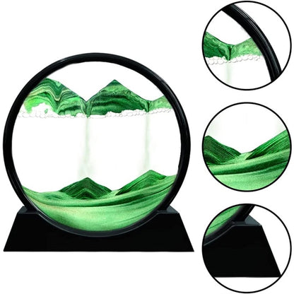 7Inch Moving Sand Art Picture,Glass 3D Deep Sea Sandscape