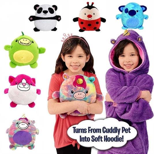 Children Folded Hoodie Blanket