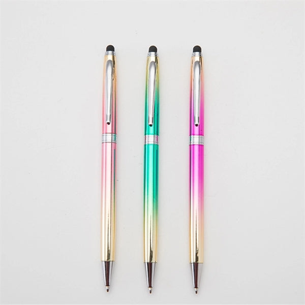 Rainbow Metal Pen with Stylus
