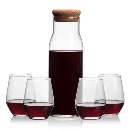 Aviston Carafe & Mandelay Stemless Wine