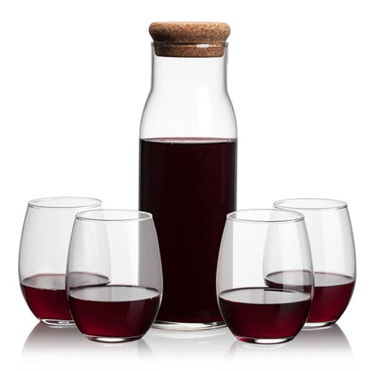 Aviston Carafe & Stanford Stemless Wine