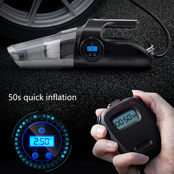 Car Vacuum Cleaner With Digital Air Compressor Pump
