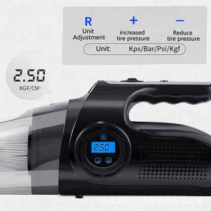 Car Vacuum Cleaner With Digital Air Compressor Pump