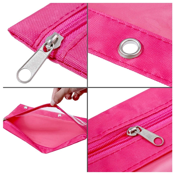 Binder Zippered Pencil Pouch With 3 Rings