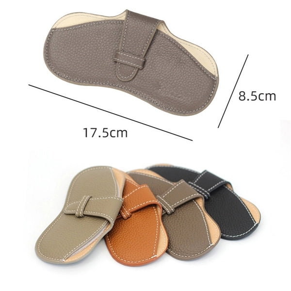 Portable Soft Genuine Leather Glasses Case