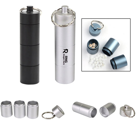 Metal Pocket Pill Boxes Keychain