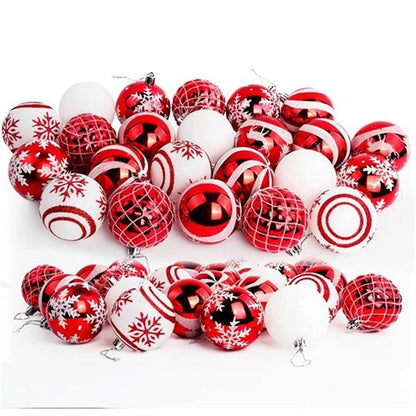 36Pcs 2.76'' Personalized Christmas Tree Decorations Ball