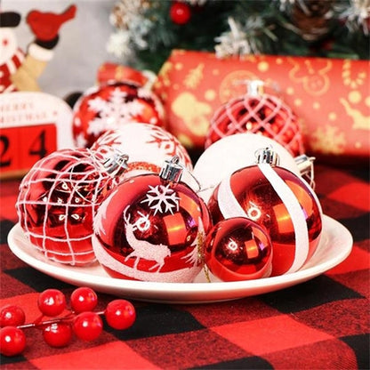 36Pcs 2.76'' Personalized Christmas Tree Decorations Ball