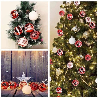 36Pcs 2.76'' Personalized Christmas Tree Decorations Ball