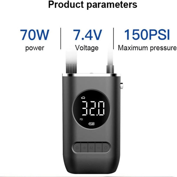 Portable Wireless Car Tire Inflator