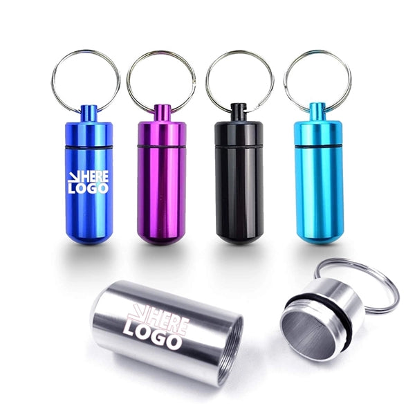 Aluminum Keychain Medication Pill Case