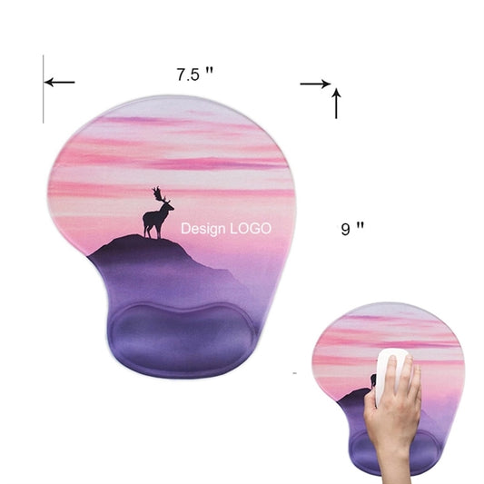 Custom Full Color Silicone Mouse Pad With Wrist Rest