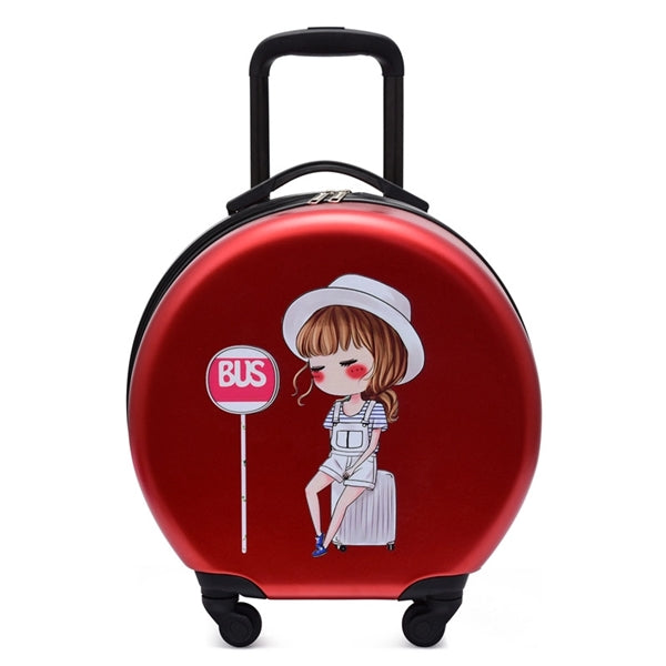 18" Round Children Luggage Suitcase Travel Trolley Case
