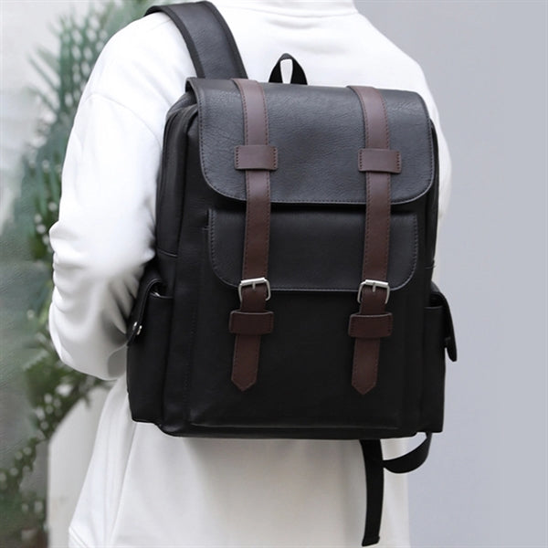 School Leather Backpack