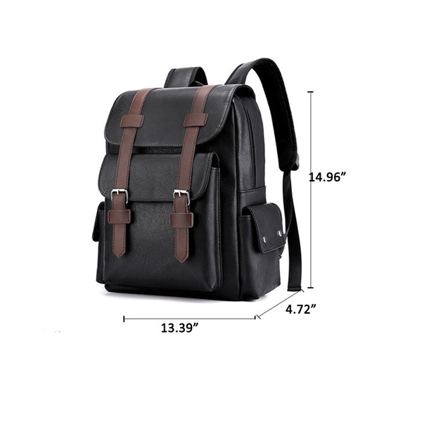 School Leather Backpack