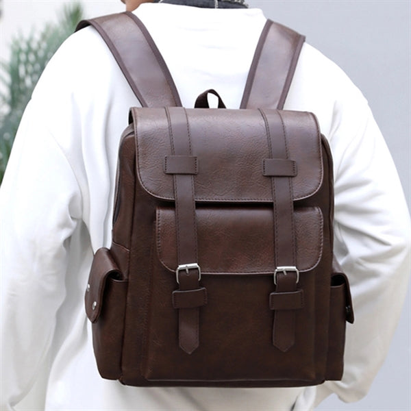 School Leather Backpack