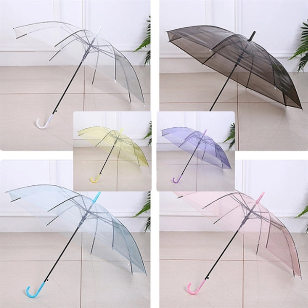 Clear Umbrella Canopy Windproof Transparent Stick