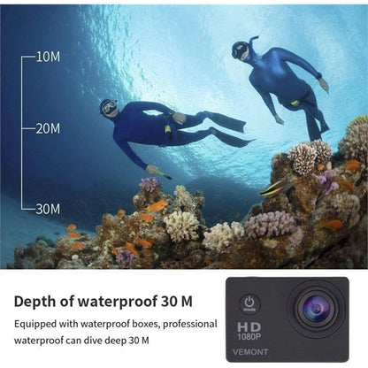 Waterproof Action Camera with Multi Accessories
