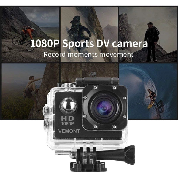 Waterproof Action Camera with Multi Accessories