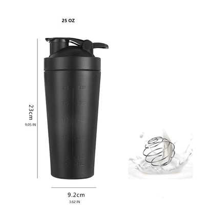 25Oz Stainless Steel Protein Shaker Bottle