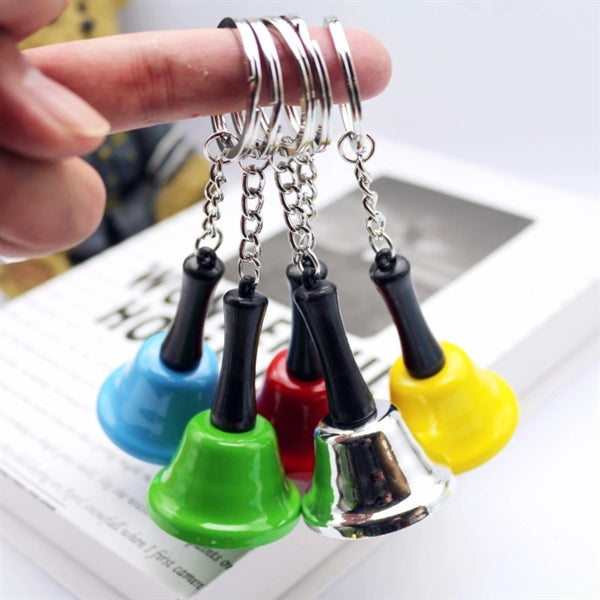 Hand Bell Keychain Metal Ring Keyring Pendants