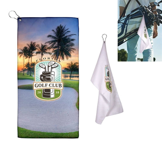 23"x12" Sublimated Golf Towel - 200GSM