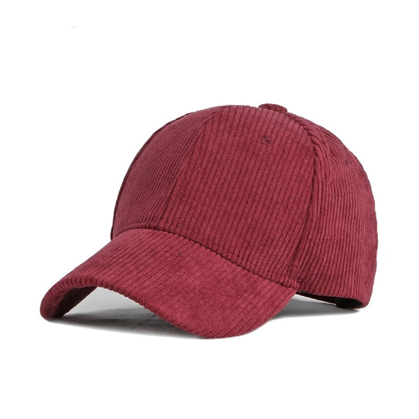 Corduroy Thermal Brim Baseball Cap Hat
