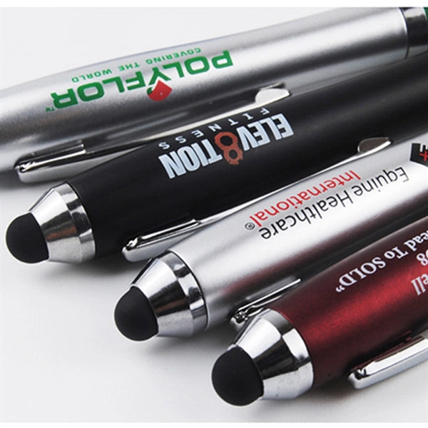 Twist Action Metallic Stylus Gripper Pen