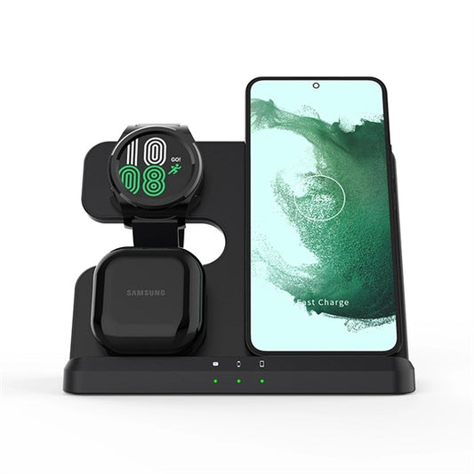 3 in 1 Wireless Charging Station Fast Charger Dock
