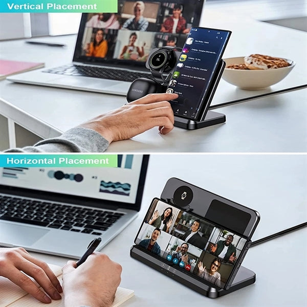 3 in 1 Wireless Charging Station Fast Charger Dock