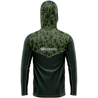Mesh Fishing Long Sleeve Hoodie T-Shirt 170 GSM Sunproof