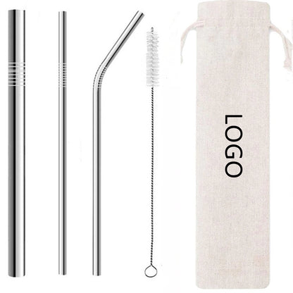 Stainless Steel Drinking Straw Set