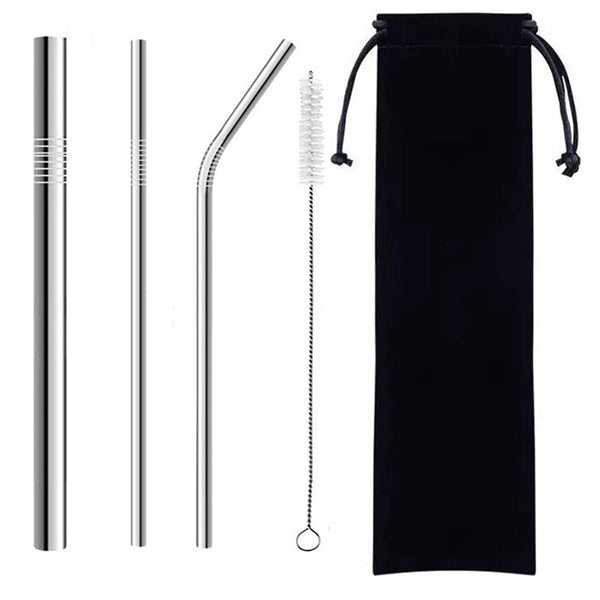 Stainless Steel Drinking Straw Set