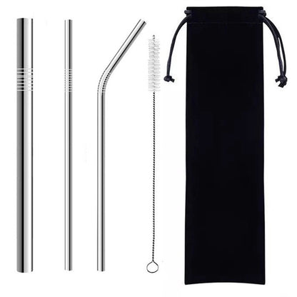 Stainless Steel Drinking Straw Set