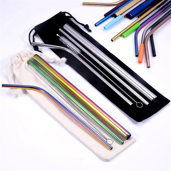 Stainless Steel Drinking Straw Set