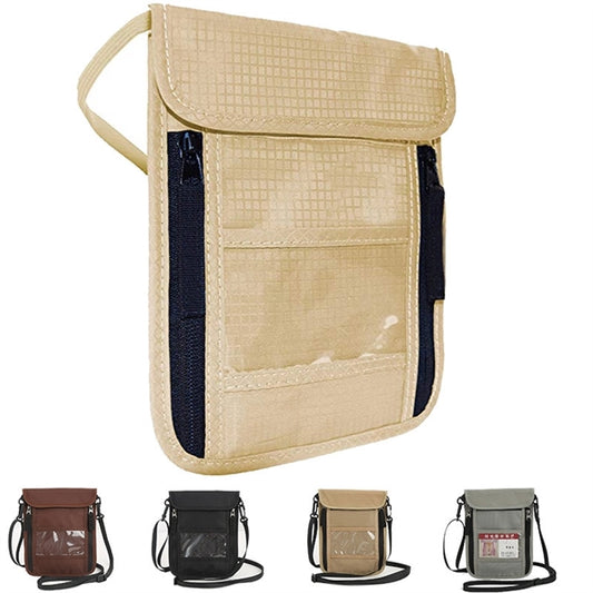 Travel Pouch Neck Wallet with RFID Blocking