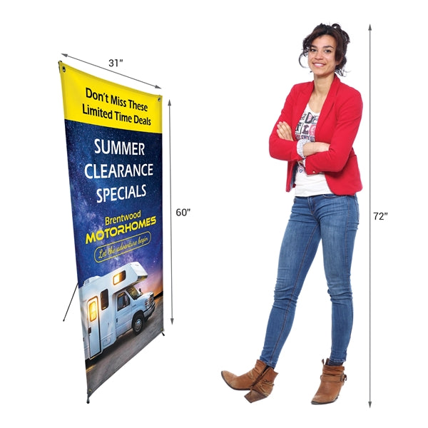 60" x 31" Economy X-Banner Kit