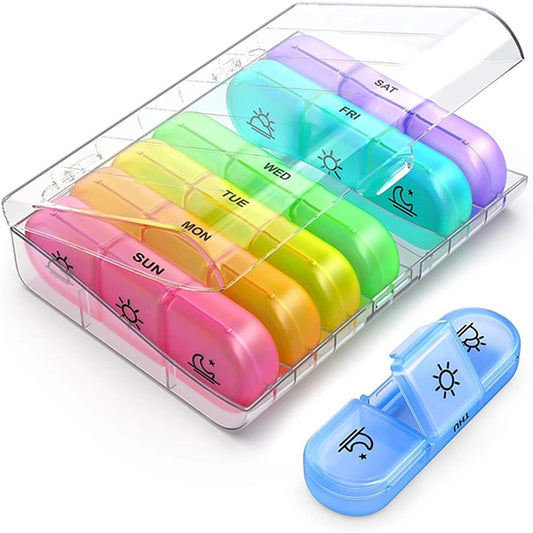 Weekly Pill Organizer 3 Times A Day