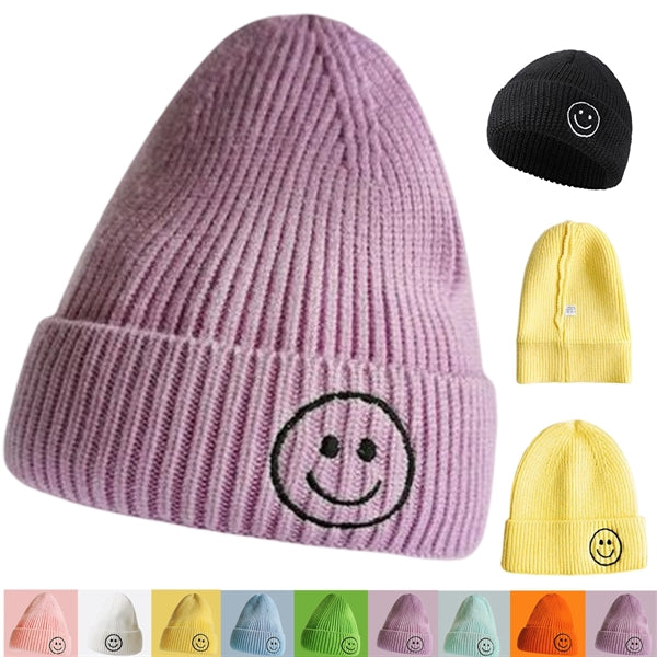 Winter  Toddler Kids Hat Big Smile Knitted Beanie